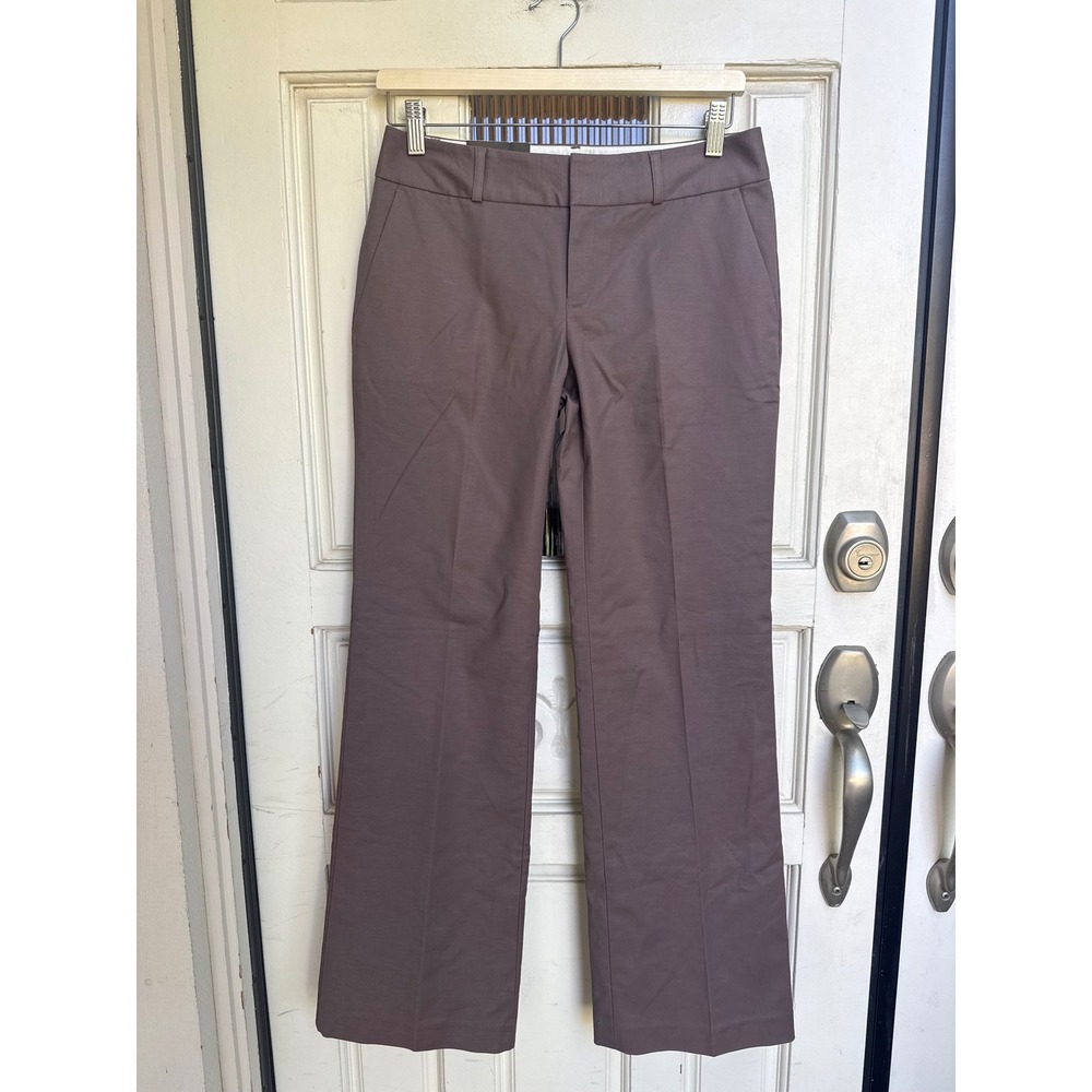 Banana Republic Martin Fit Brown Straight Leg Dress Pants Low Rise Size 2S